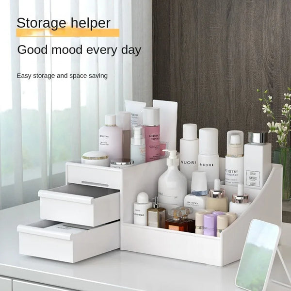 1pc White New Drawer Makeup Storage Box